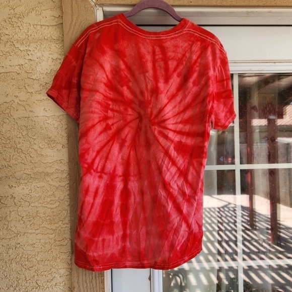🦬🦬❤Chicago Bulls 6-Time NBA World Champions Medium Red‎ Tie Dye T-Shirt - Picture 4 of 4
